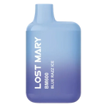 Load image into Gallery viewer, Lost Mary BM600 Prefilled Pod Kit in Blue Razz Ice flavor, a compact and stylish, prefilled and ready to use with smooth nicotine salt e-liquid for a satisfying vaping experience.
