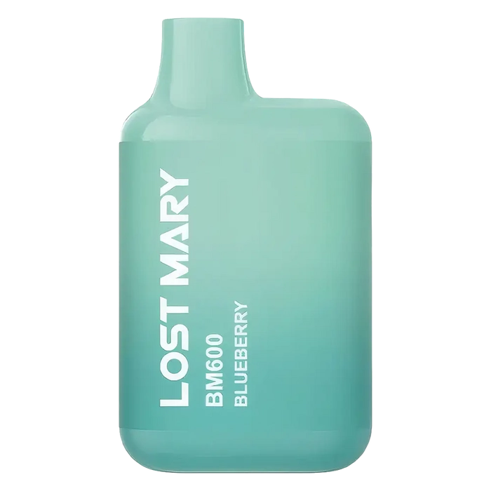 Lost Mary BM600 Prefilled Pod Kit in blueberry flavor, a compact and stylish, prefilled and ready to use with smooth nicotine salt e-liquid for a satisfying vaping experience.