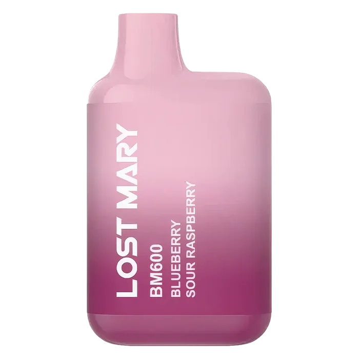 Lost Mary BM600 Prefilled Pod Kit in Blueberry Sour Raspberry flavor, a compact and stylish, prefilled and ready to use with smooth nicotine salt e-liquid for a satisfying vaping experience.