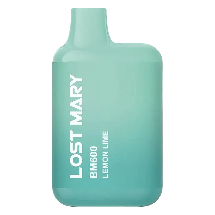 Lost Mary BM600 Prefilled Pod Kit in lemon lime flavor, a compact and stylish, prefilled and ready to use with smooth nicotine salt e-liquid for a satisfying vaping experience.