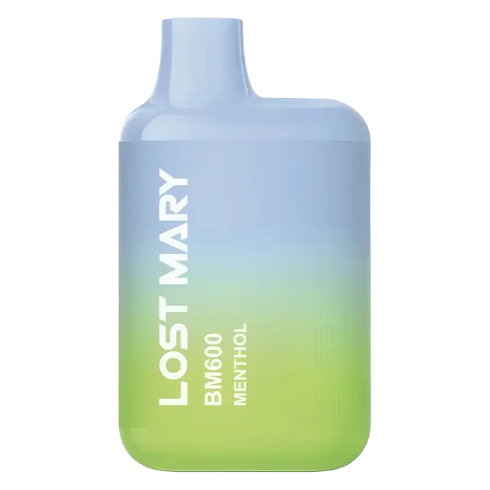 Lost Mary BM600 Prefilled Pod Kit in Menthol flavor, a compact and stylish, prefilled and ready to use with smooth nicotine salt e-liquid for a satisfying vaping experience.