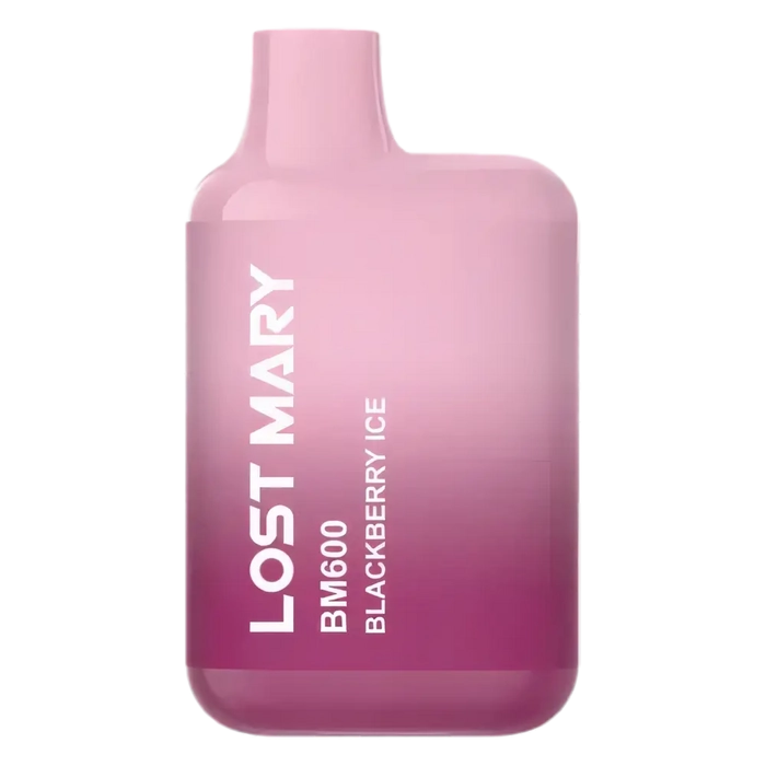 Lost Mary BM600 Prefilled Pod Kit in Blackberry Ice flavor, a compact and stylish, prefilled and ready to use with smooth nicotine salt e-liquid for a satisfying vaping experience.