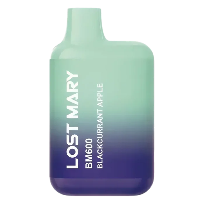 Lost Mary BM600 Blackcurrant Apple Pod Kit – disposable prefilled vape with 600 puffs and 20mg nicotine strength.