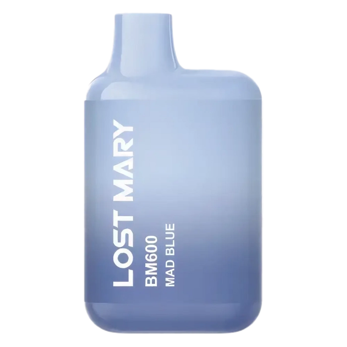 Lost Mary BM600 Prefilled Pod Kit in Mad Blue flavor, a compact and stylish, prefilled and ready to use with smooth nicotine salt e-liquid for a satisfying vaping experience.
