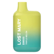 Lost Mary BM600 Prefilled Pod Kit in Triple Melon flavor, a compact and stylish, prefilled and ready to use with smooth nicotine salt e-liquid for a satisfying vaping experience.