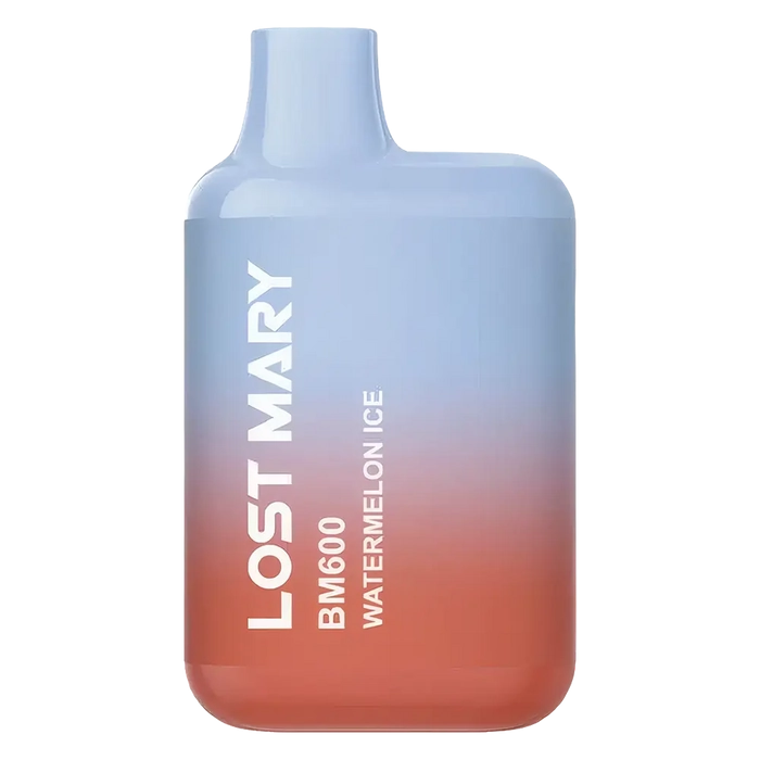 Lost Mary BM600 Prefilled Pod Kit in watermelon ice flavor, a compact and stylish, prefilled and ready to use with smooth nicotine salt e-liquid for a satisfying vaping experience.