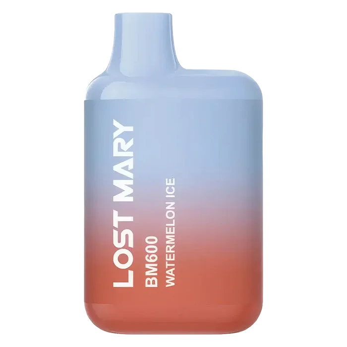 Lost Mary BM600 Prefilled Pod Kit in Watermelon Ice flavor, a compact and stylish, prefilled and ready to use with smooth nicotine salt e-liquid for a satisfying vaping experience.