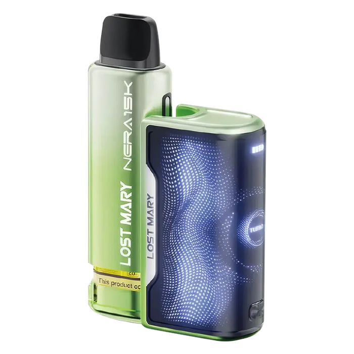 Lost Mary Nera Fullview Prefilled Pod Kit in Green Edition – sleek vape device with full-view design, up to 6,000 puffs.