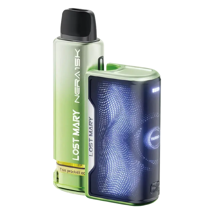Lost Mary Nera Fullview Prefilled Pod Kit in Lemon Lime  Edition – sleek vape device with full-view design, up to 6,000 puffs.