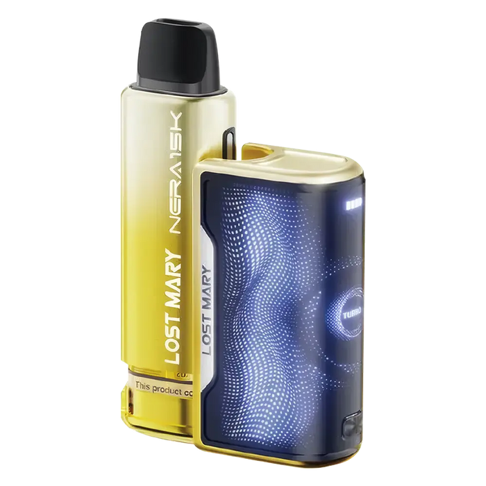 Lost Mary Nera Fullview Prefilled Pod Kit in Pineapple Ice Edition – sleek vape device with full-view design, up to 6,000 puffs.