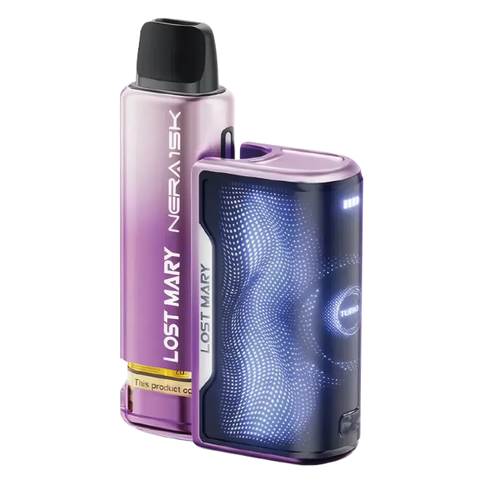 Lost Mary Nera Fullview Prefilled Pod Kit in Purple Edition – sleek vape device with full-view design, up to 6,000 puffs.