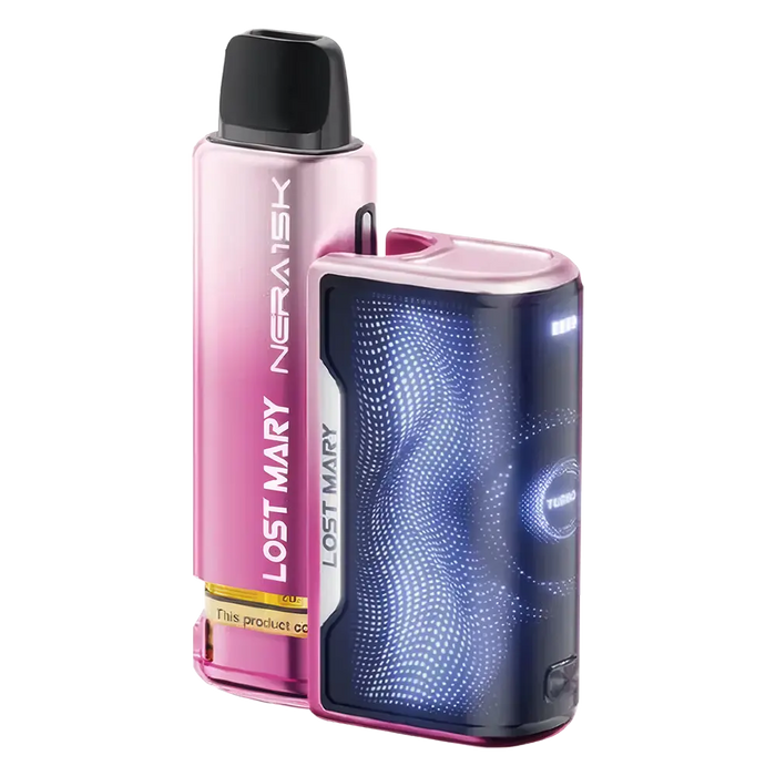 Lost Mary Nera Fullview Prefilled Pod Kit in Strawberry Ice Edition – sleek vape device with full-view design, up to 6,000 puffs.