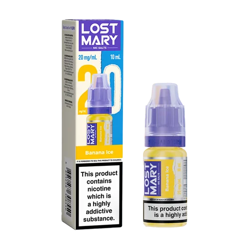 Banana Ice Lost Mary Nic Salts 10ml e-liquid for refillable pod kits, available in multiple flavours