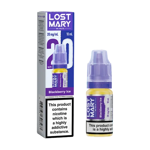 Blackberry Ice Lost Mary Nic Salts 10ml e-liquid for refillable pod kits, available in multiple flavours