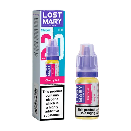 Cherry Ice Lost Mary Nic Salts 10ml e-liquid for refillable pod kits, available in multiple flavours