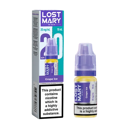 Grape Ice Lost Mary Nic Salts 10ml e-liquid for refillable pod kits, available in multiple flavours
