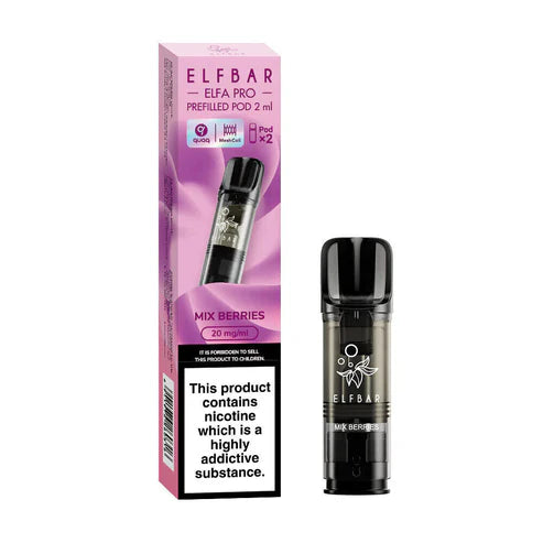 Elf Bar Elfa PRO Prefilled Pods Mixed Berries– smooth, flavourful vape refills designed for the Elfa PRO device