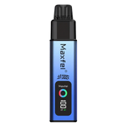 Maxfel Ultra Pro 35K Prefilled Pod Kit in Blueberry Ice / Blueberry Sour Raspberry – powerful dual-flavor vape device with up to 35,000 puffs.