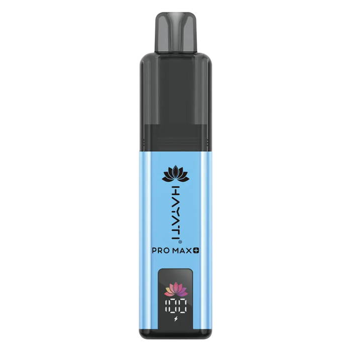 Hayati Pro Max+ 6000 Prefilled Pod Kit in Blue Sour Raspberry flavor – sleek vape device with up to 6,000 puffs.