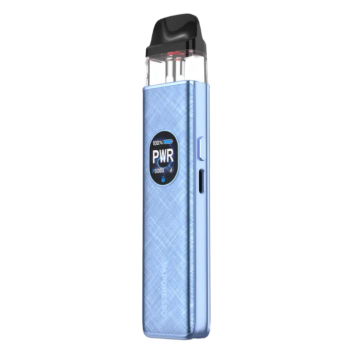 Vaporesso XROS 5 Pod Kit in Blue Silk – elegant and compact vape device with a precise airflow control, and smooth MTL performance.