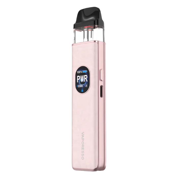 Vaporesso XROS 5 Pod Kit in Opal Pink – elegant and compact vape device with a precise airflow control, and smooth MTL performance.