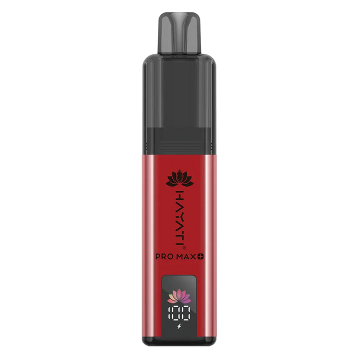 Hayati Pro Max+ 6000 Prefilled Pod Kit in Cherry Berry flavor – sleek vape device with up to 6,000 puffs.
