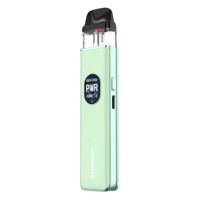 Vaporesso XROS 5 Pod Kit in Jade Green – elegant and compact vape device with a precise airflow control, and smooth MTL performance.