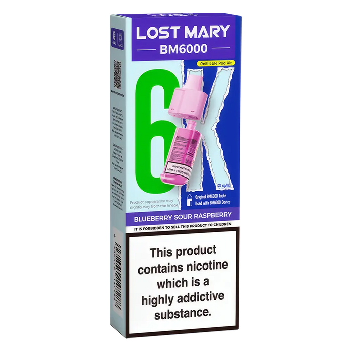 Lost Mary BM6000 Blueberry Sour Raspberry prefilled pod
