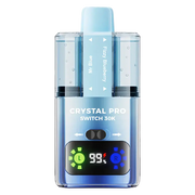 Crystal Pro Switch 30K Prefilled Pod Kit in Mr Blue/Fizzy Blueberry flavor – versatile vape device with up to 30,000 puffs.