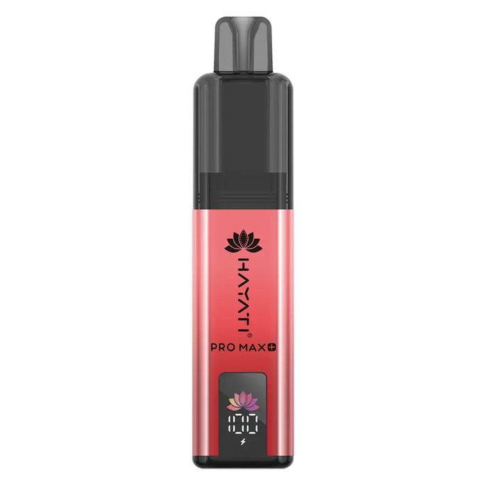 Hayati Pro Max+ 6000 Prefilled Pod Kit in Strawberry Cherry Cranberry flavor – sleek vape device with up to 6,000 puff.