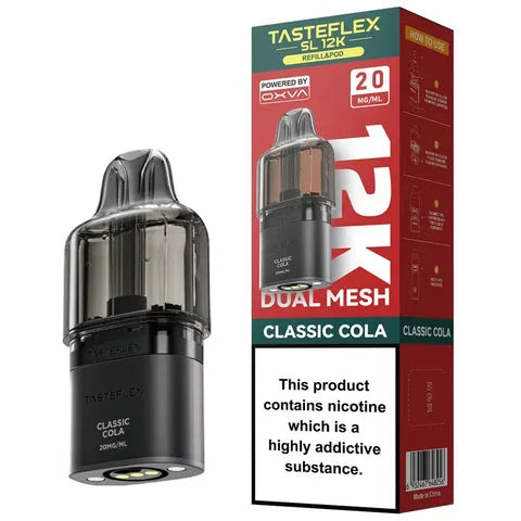 OXVA Tasteflex SL 12K Classic Cola prefilled pods offering up to 12000 puffs with rich flavour