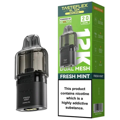 OXVA Tasteflex SL 12K Fresh Mint prefilled pods offering up to 12000 puffs with rich flavour