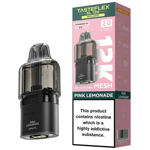 OXVA Tasteflex SL 12K Pink Lemonade prefilled pods offering up to 12000 puffs with rich flavour