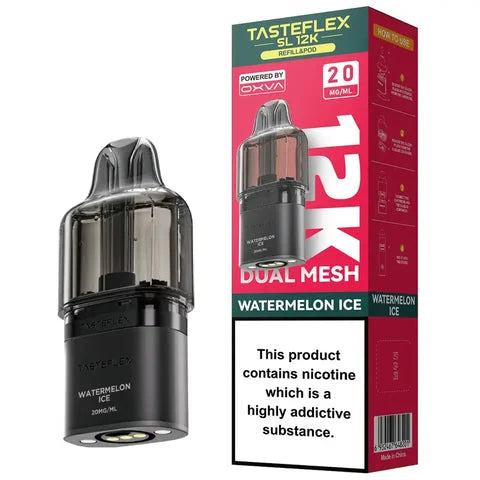 OXVA Tasteflex SL 12K Watermelon Ice prefilled pods offering up to 12000 puffs with rich flavour