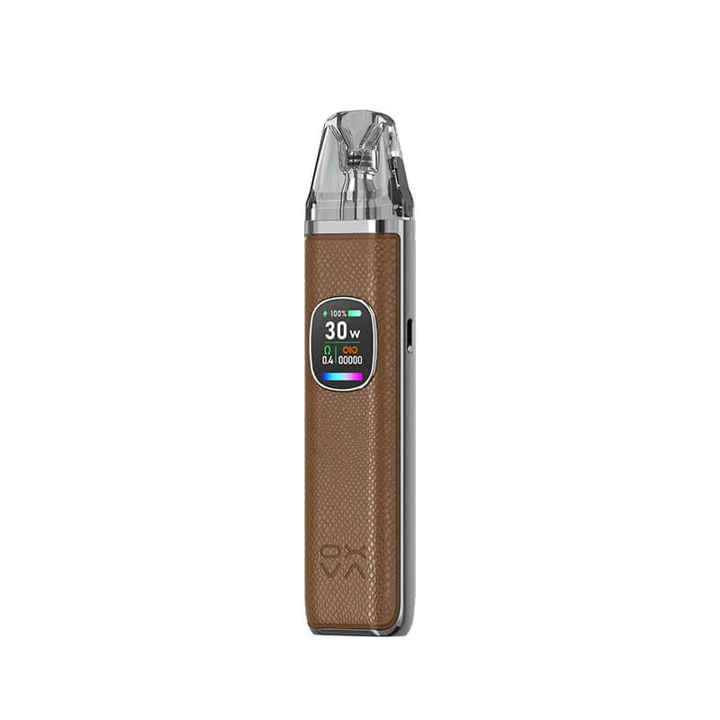 OXVA Xlim Pro 2 Pod Kit in Brown Python – sleek and powerful vape device with a smart display, and enhanced airflow control for a tailored vaping experience.