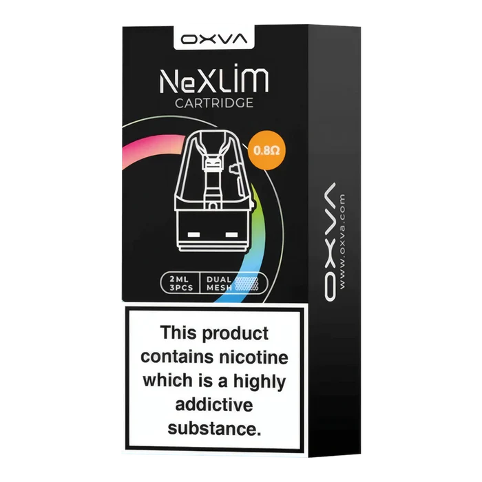 OXVA NeXlim Pods – 2ml side-fill, leak-resistant, magnetic fit, compatible with NeXlim coils for rich flavor & vapor.