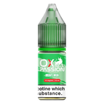 Load image into Gallery viewer, Oxva Ox Passion Nic Salt E-Liquid Mint Mix – pack of 10x 10ml bottles, available in 10mg or 20mg nicotine strength.
