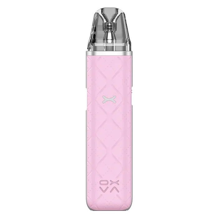 OXVA Xlim Go Pod Vape Kit in Pink - 30W device with 1000mAh rechargeable battery and 2ml refillable pods, featuring adjustable airflow and compact design.