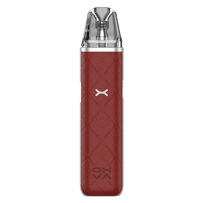 OXVA Xlim Go Pod Vape Kit in Red - 30W device with 1000mAh rechargeable battery and 2ml refillable pods, featuring adjustable airflow and compact design.