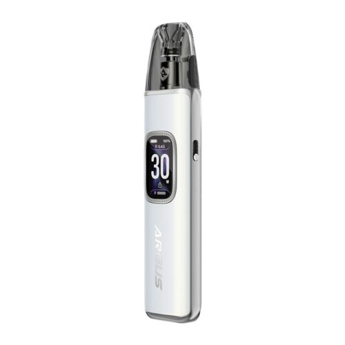 VooPoo Argus G3 Pod Vape Kit in Pearl White – sleek and high-performance vape device with ergonomic design, OLED display, and smooth airflow control.