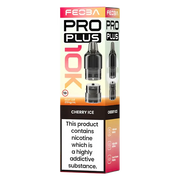 FEOBA Pro Plus 10K prefilled vape pod, 
Cherry Ice flavour