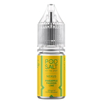 Load image into Gallery viewer, 10 × Nexus Pod Salt Vape Juice Nic Salts 50/50 in Pineapple Passion Lime – a ten-bottle set of pre-mixed nic salt e‑liquids in 50/50 VG/PG ratio, featuring a smooth, all-day nicotine delivery.
