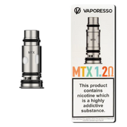 Vaporesso MTX Replacement Coils 1.2Ω – pack of 5 coils designed for Vaporesso MTX-compatible vape kits and tanks.