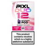 Load image into Gallery viewer, Pixl Duo 12 Prefilled Pods in Cherry Edition – pack of prefilled pods with 2ml e-liquid capacity, designed for use with the Pixl Duo pod kit.
