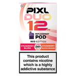 Load image into Gallery viewer, Pixl Duo 12 Prefilled Pods in Red Edition – pack of prefilled pods with 2ml e-liquid capacity, designed for use with the Pixl Duo pod kit.
