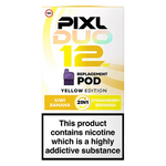 Load image into Gallery viewer, Pixl Duo 12 Prefilled Pods in Yellow Edition – pack of prefilled pods with 2ml e-liquid capacity, designed for use with the Pixl Duo pod kit.
