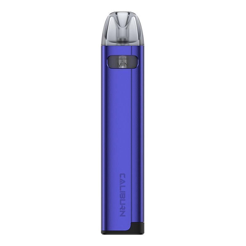 UWELL Caliburn A2S Pod Kit in Purple – slim and elegant pod vape with a draw-activated design, LED light indicator, and leak-resistant pods with Pro-FOCS technology for smooth flavor delivery.