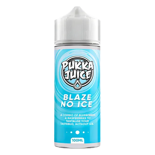 Pukka Juice 100ml Shortfill Range 0mg Blaze No Ice – nicotine-free vape juice bursting with bold, fruity flavors and smooth clouds