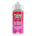 Load image into Gallery viewer, Pukka Juice 100ml Shortfill Range 0mg Cherry Blaze – nicotine-free vape juice bursting with bold, fruity flavors and smooth clouds
