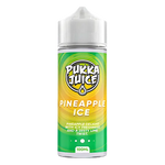 Load image into Gallery viewer, Pukka Juice 100ml Shortfill Range 0mg Pineapple Ice – nicotine-free vape juice bursting with bold, fruity flavors and smooth clouds
